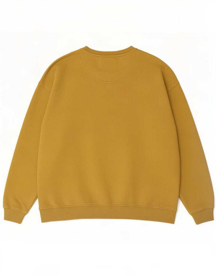 Fat Face übergroßer Damen-Sweatshirt-Pullover, UK 12, mittelgelb, Baumwolle