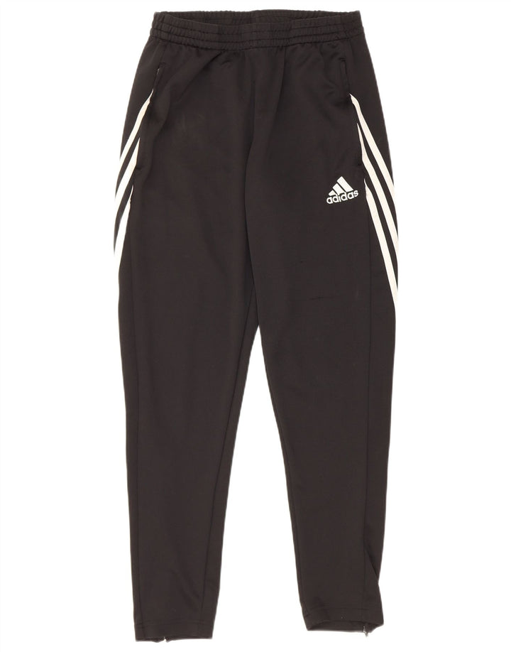 Adidas Damen Climalite Trainingshose UK 12 Medium Schwarz Colourblock