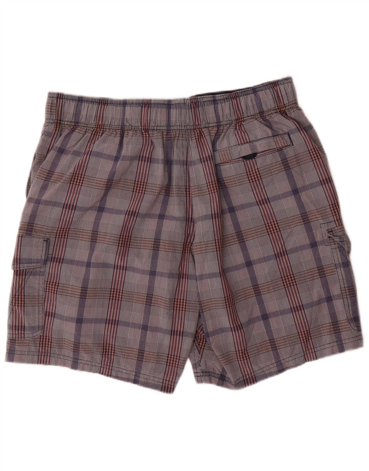 Marks & Spencer Herren Cargo-Badeshorts, groß, grau kariert, Baumwolle