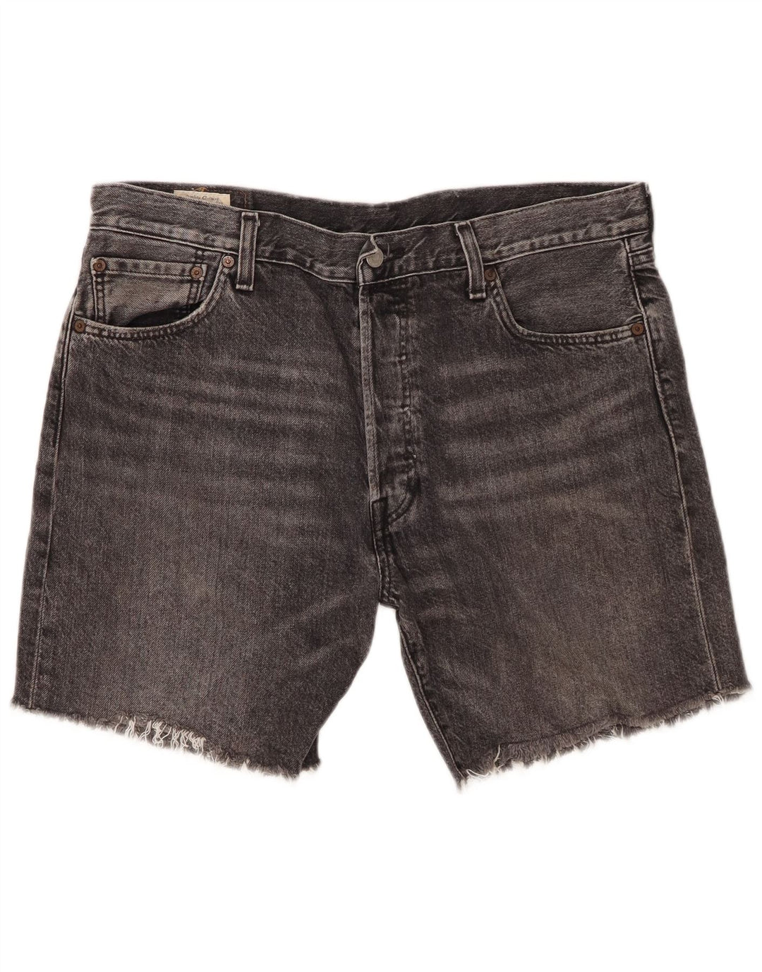 Levi's Herren 501 Denim Shorts W36 Large Grau Baumwolle