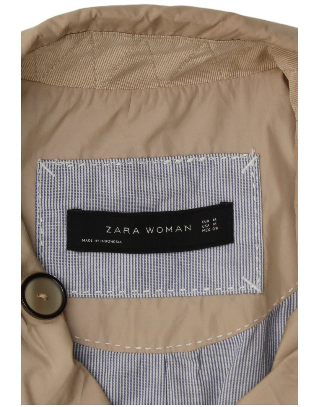 ZARA Womens Trench Coat UK 12 Medium Beige