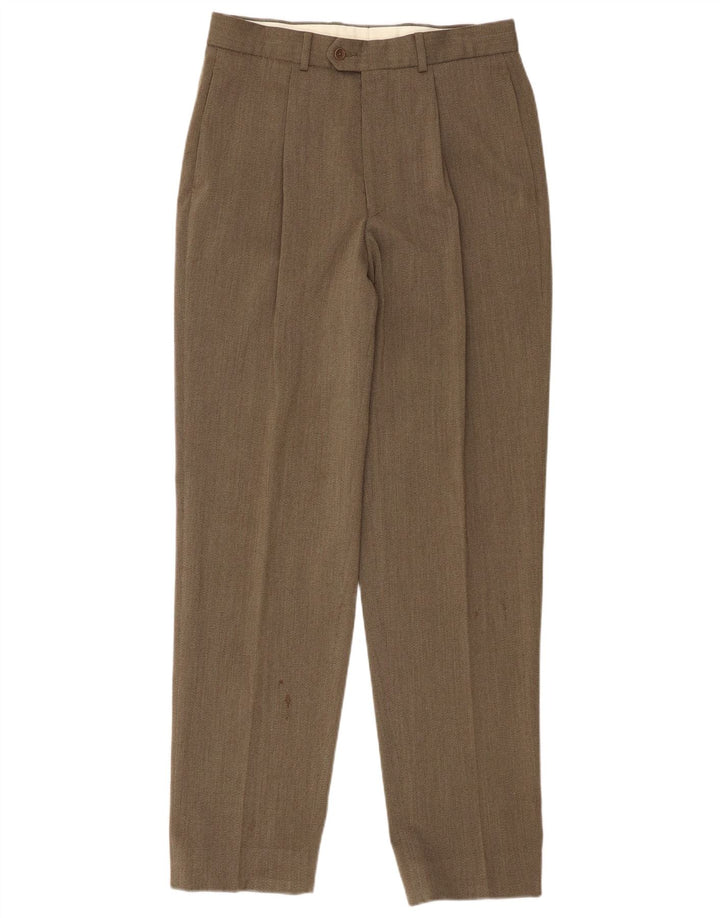 Marks & Spencer Herren-Anzughose mit Pegged-Anzug, W32, L33, Khaki, Schurwolle