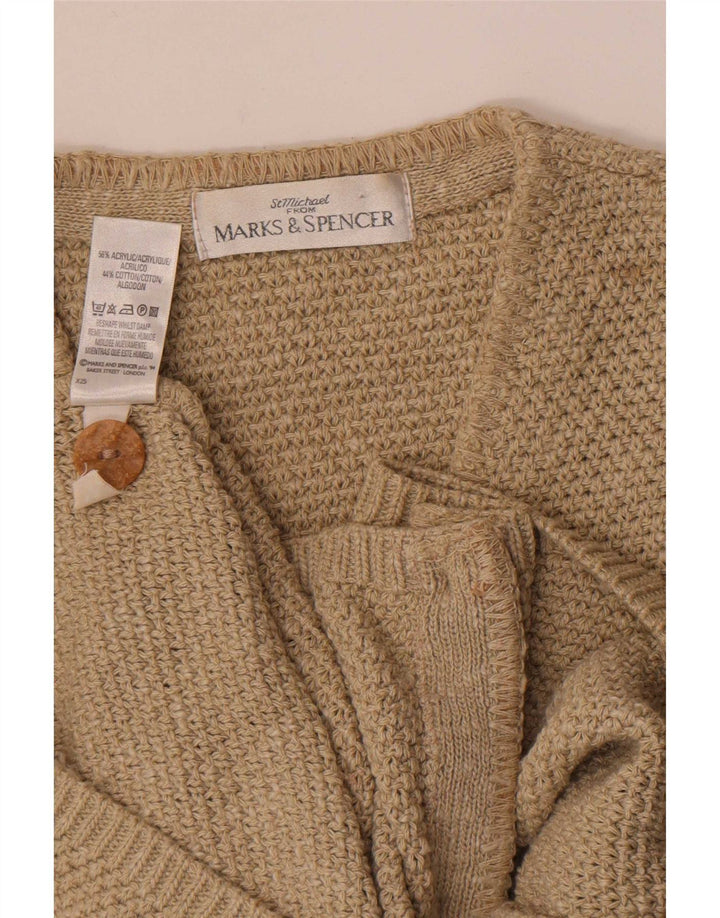 Marks & Spencer Herren St. Michael Ärmelloser Cardigan-Pullover Mittelbeige