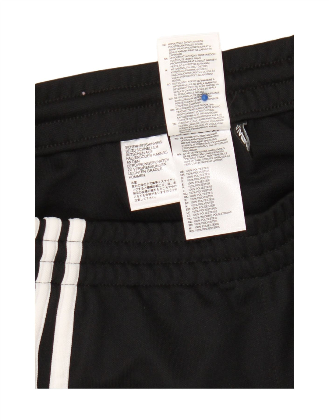 Adidas Herren-Trainingshose, groß, aus schwarzem Polyester