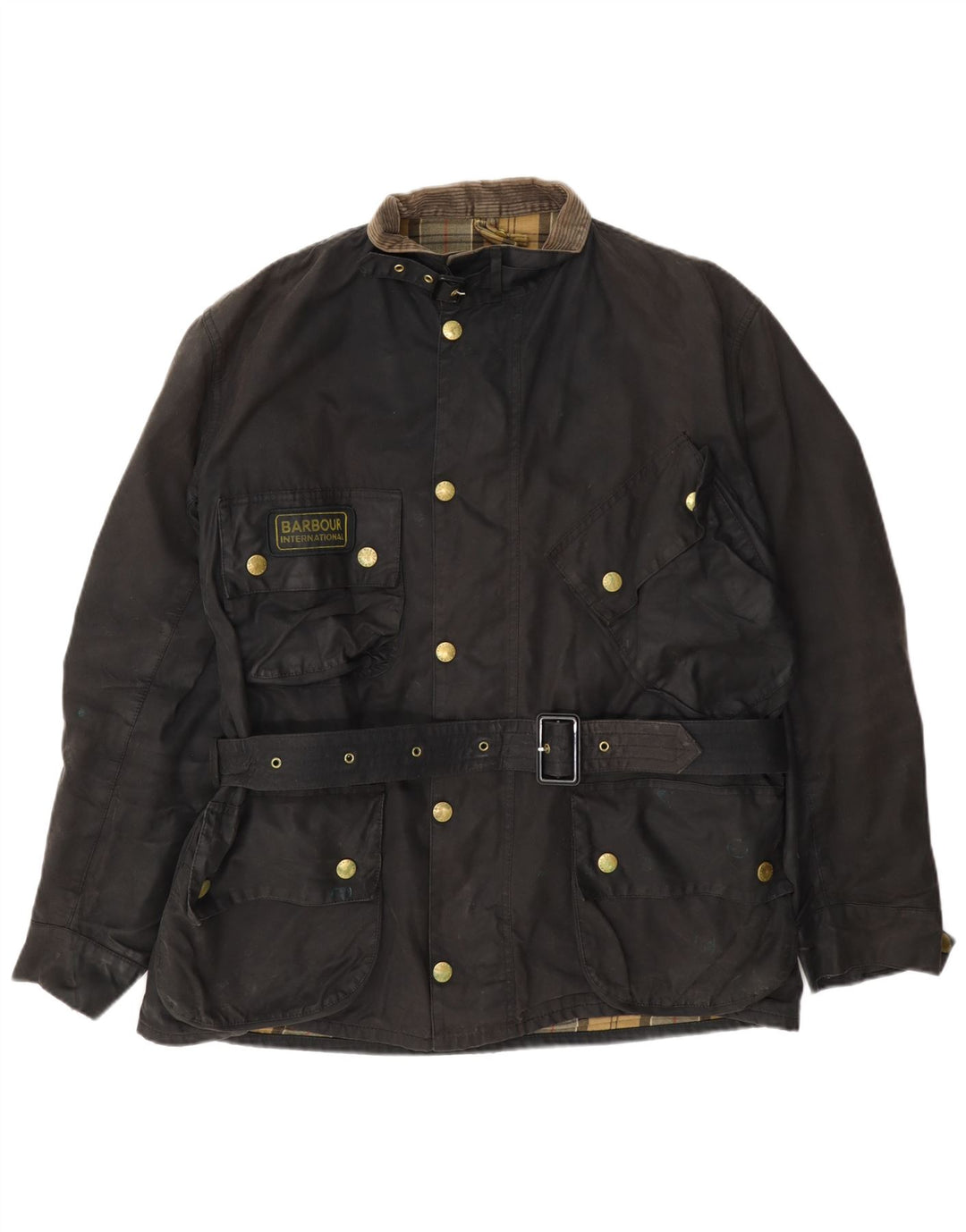 Barbour Herrenjacke aus gewachster Baumwolle, Größe 44, Braun