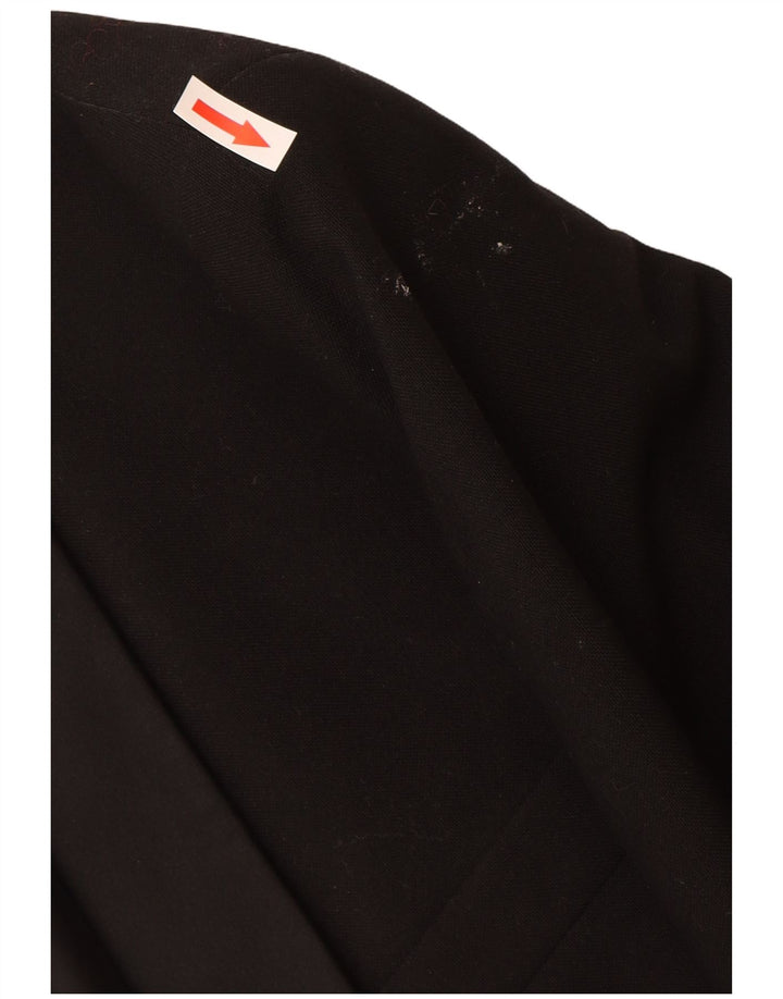 Vintage Herren 1 Knopf Blazer Jacke EU 50 Große schwarze Schurwolle