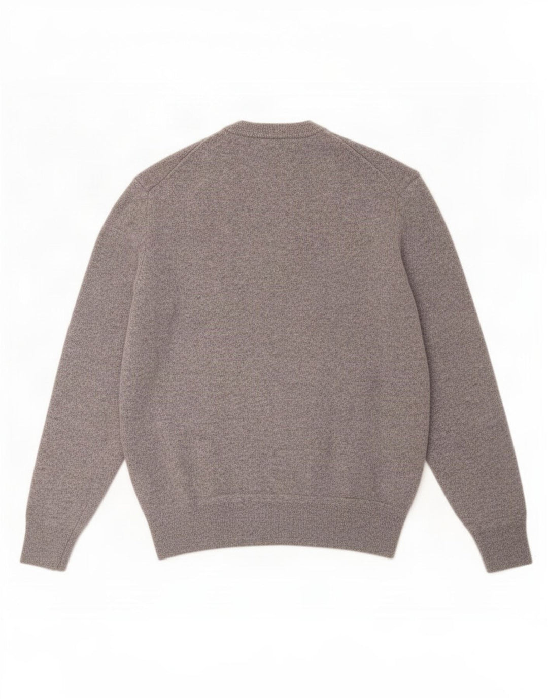 Zara Herren-Pullover mit Rundhalsausschnitt, mittelgraue Wolle