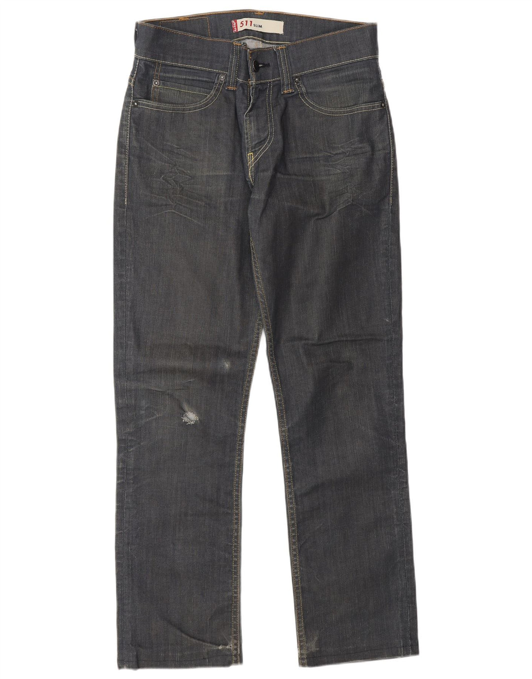 LEVI'S Herren 511 Slim Jeans W31 L28 Marineblaue Baumwolle