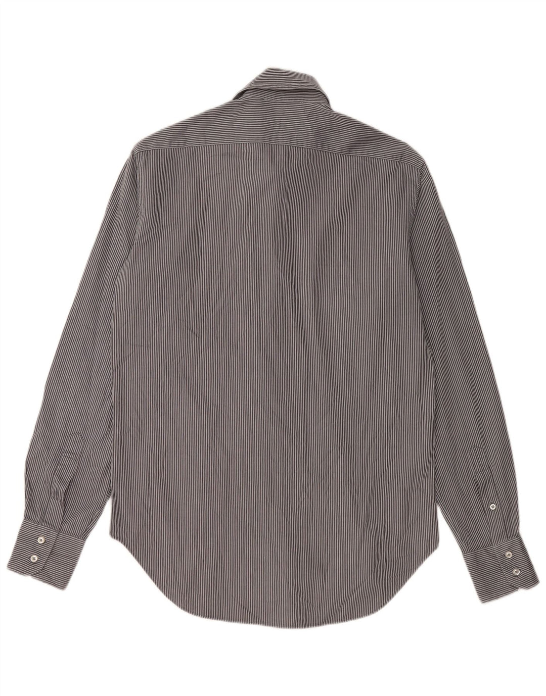 Zara Herrenhemd, Größe 38, mittelgrau, gestreift, Baumwolle