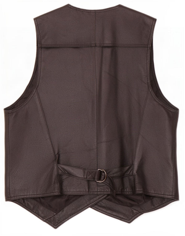 John F. Gee Herren Lederweste Medium Schwarz