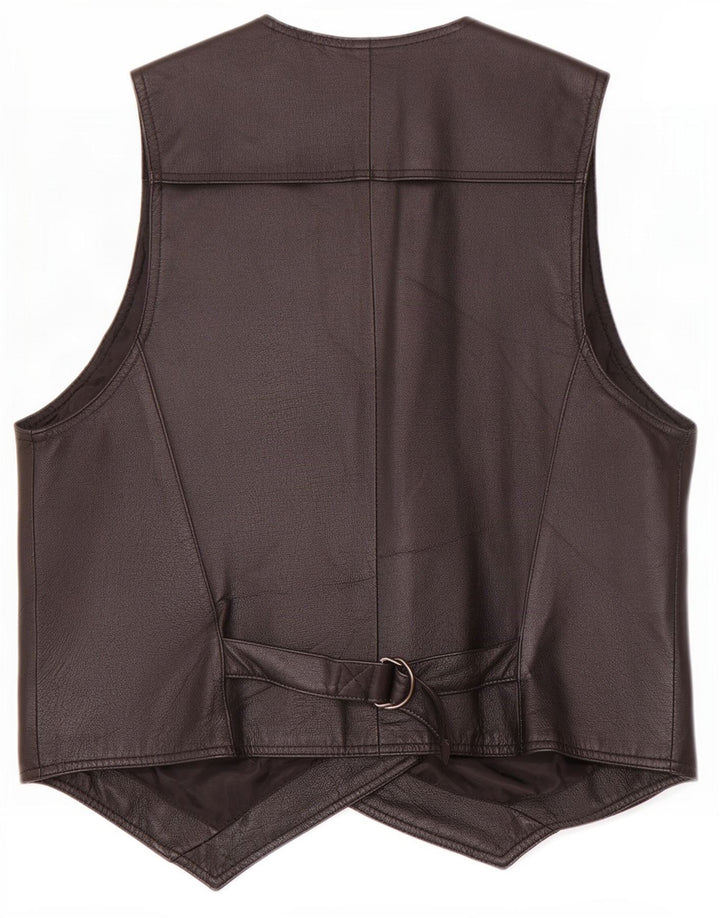 John F. Gee Herren Lederweste Medium Schwarz