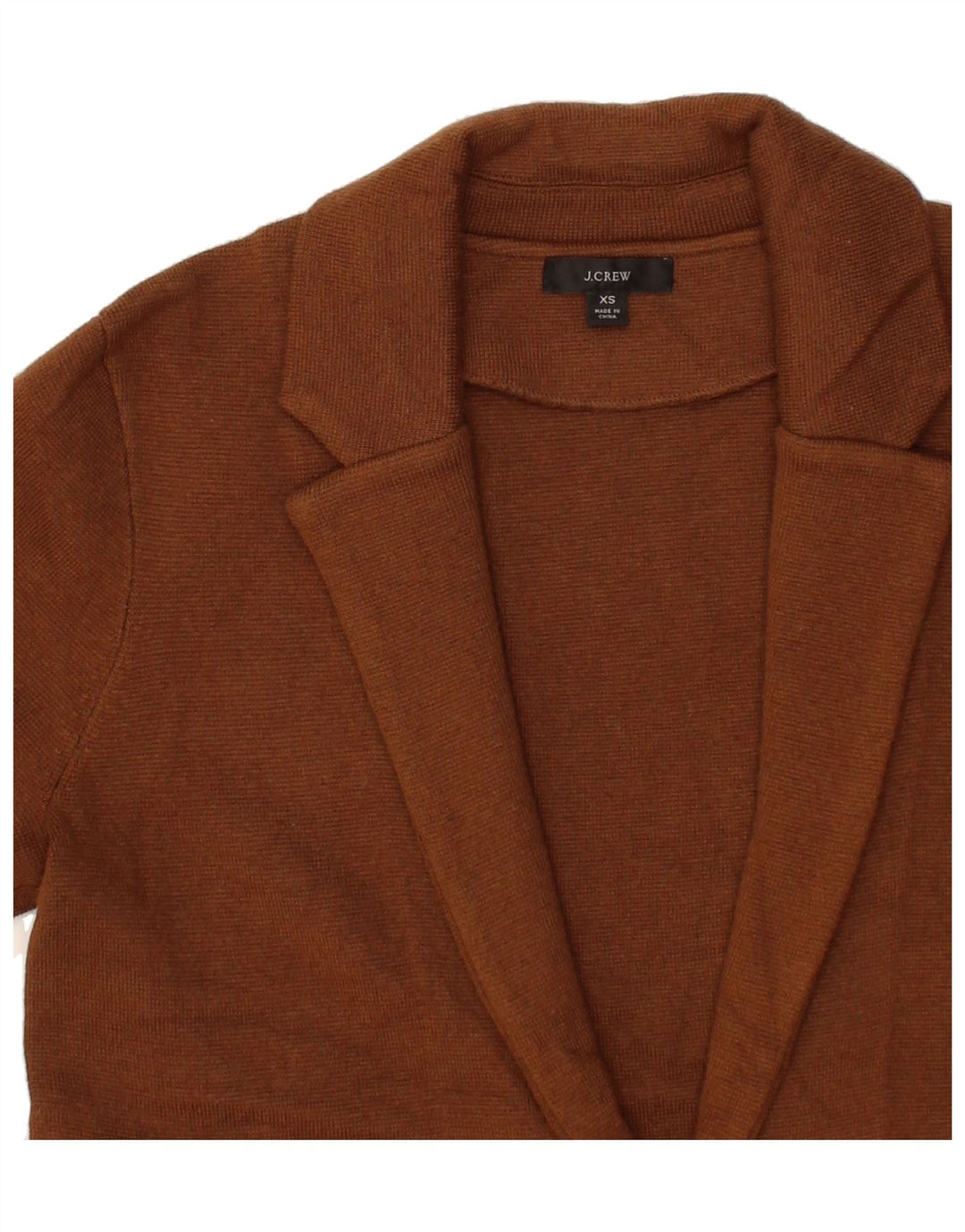 J. CREW Womens 1 Button Blazer Jacket UK 6 XS Brown Cotton Vintage J. Crew and Second-Hand J. Crew from Messina Hembry 