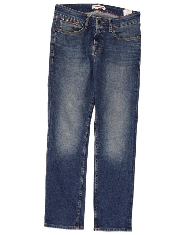 TOMMY HILFIGER Herren Slim Jeans W28 L30 Blaue Baumwolle
