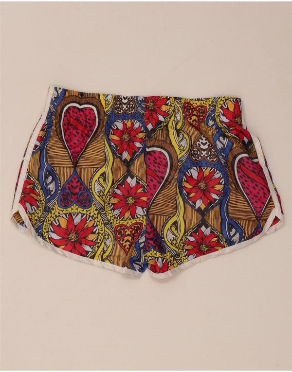 Adidas Damen Farm Rio Sport Shorts UK 8 Small Mehrfarbig geblümt