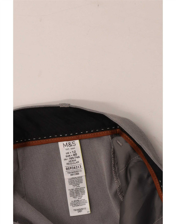Marks & Spencer Damen Gerade Freizeithose UK 12 Medium W32 L30 Grau