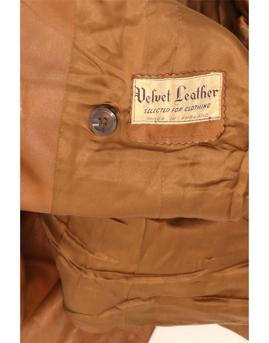 Vintage Damen Lederjacke UK 14 Mittelbraun