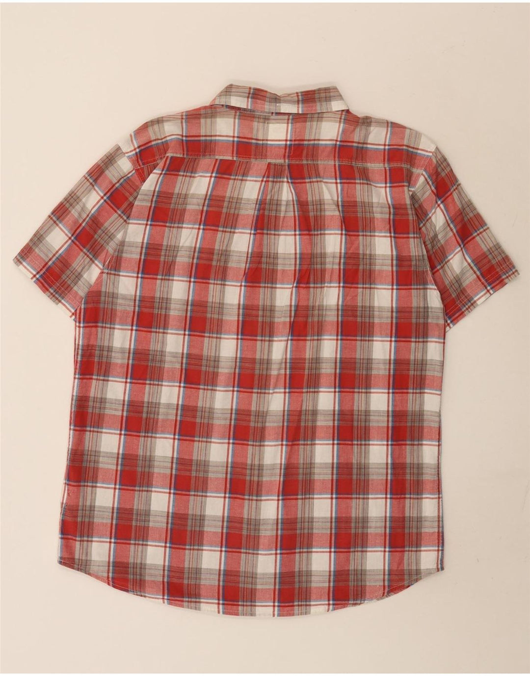 Levi's Herren-Kurzarmhemd XL, rot kariert, Baumwolle