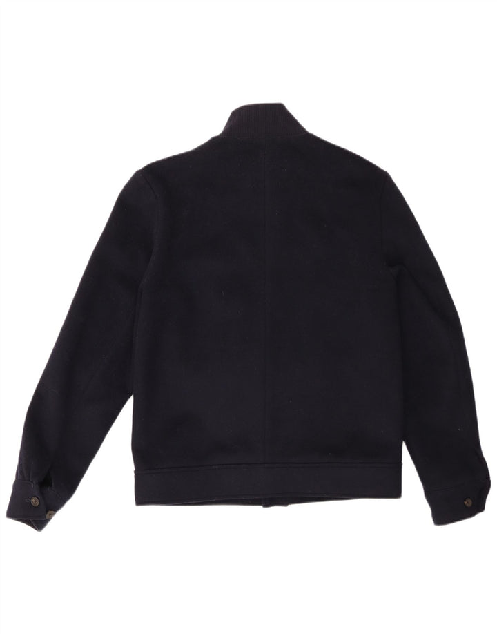 Reiss Herren Bomberjacke UK 36 Small Marineblaue Wolle