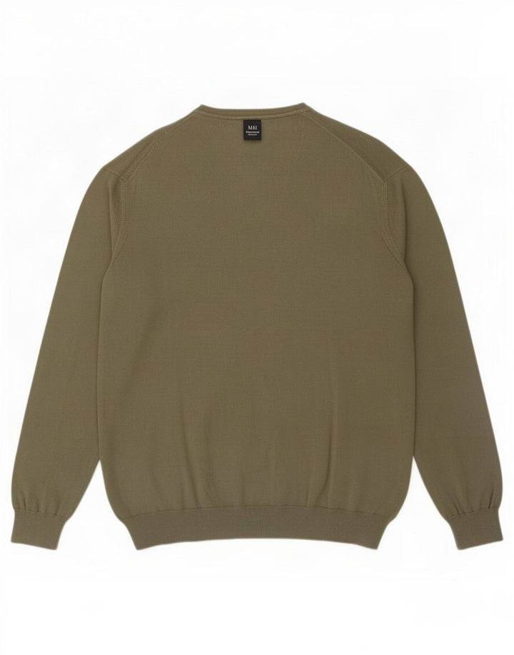 Marlboro Classics Herren-Pullover mit Rundhalsausschnitt, 2XL, Khaki