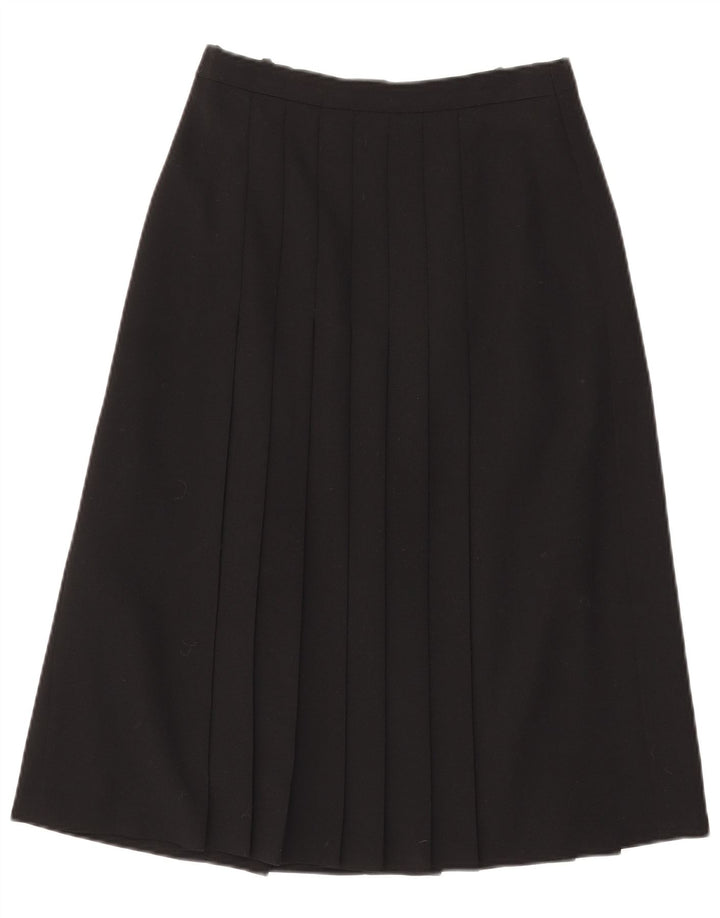 Del Mod Damen-Faltenrock mit hoher Taille, EU 38, Mittel W27, schwarzes Polyester