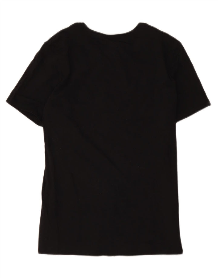 Nike Womens Graphic T-Shirt Top UK 12 Mittelschwarze Baumwolle