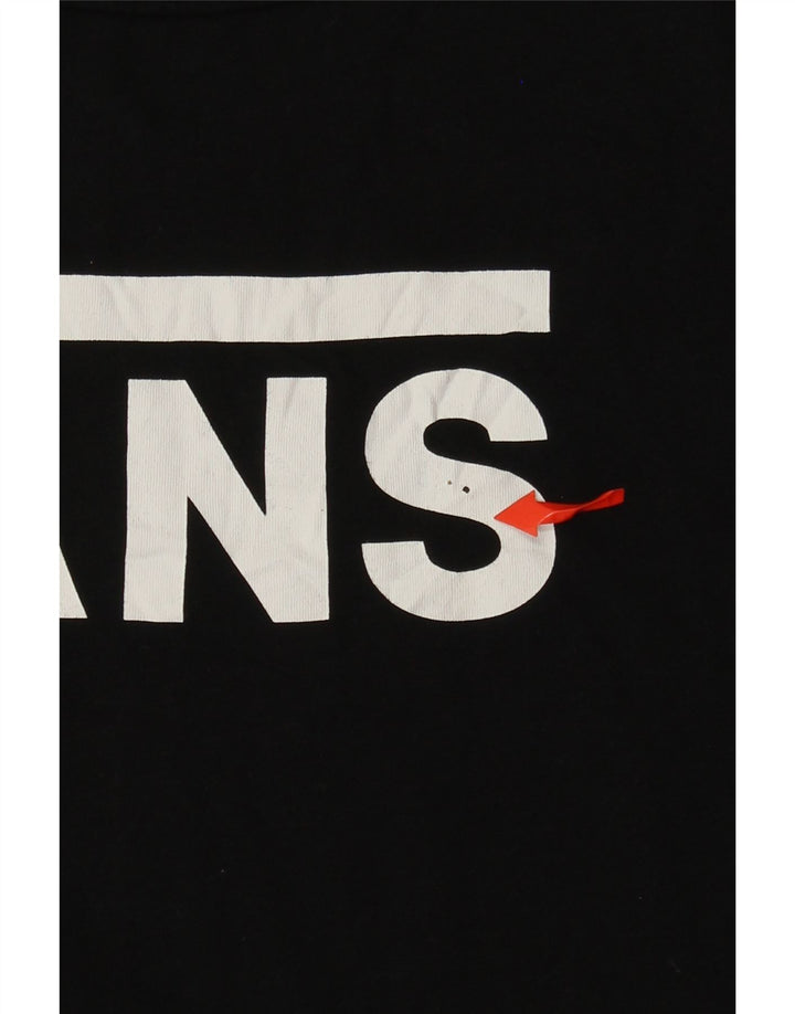 VANS Damen Graphic T-Shirt Top UK 12 Medium Schwarz