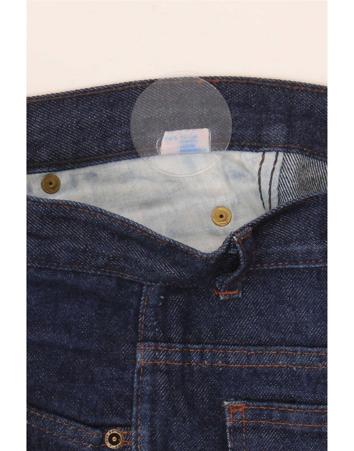 POP 84 Damen Straight Jeans W32 L29 Marineblau Baumwolle