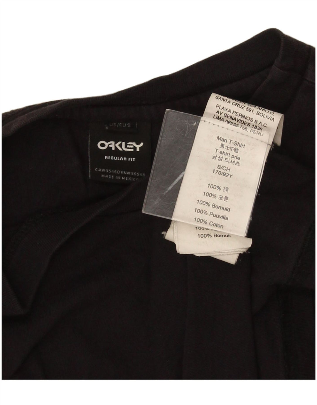 Oakley Herren-T-Shirt mit Grafik, Größe S, schwarze Baumwolle