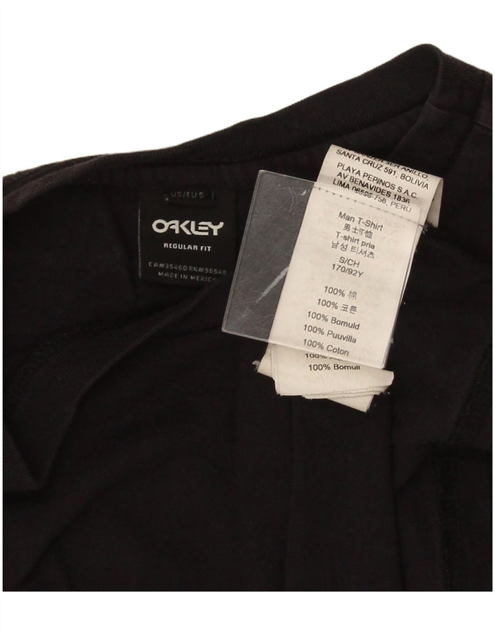 Oakley Herren-T-Shirt mit Grafik, Größe S, schwarze Baumwolle