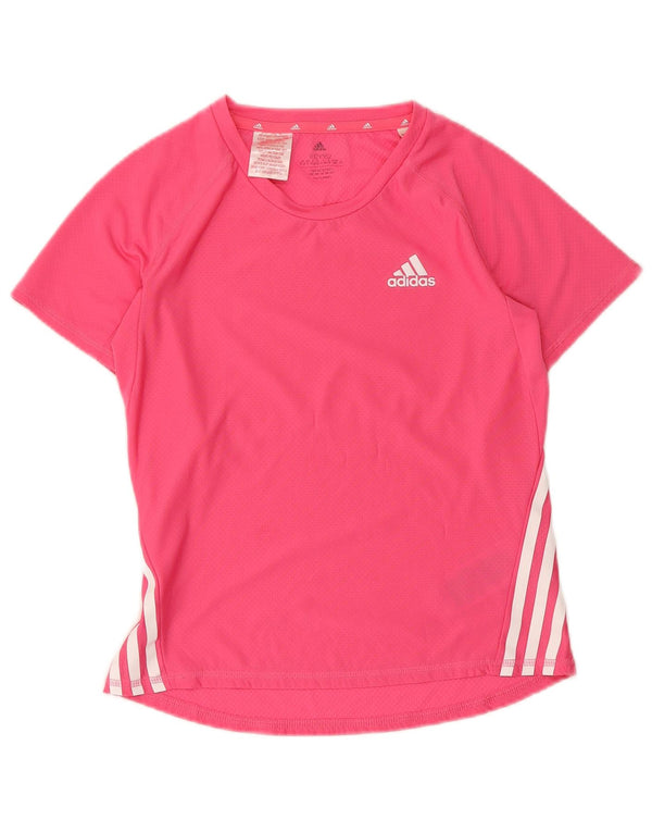 Adidas Mädchen T-Shirt Top 11-12 Jahre Rosa Polyester