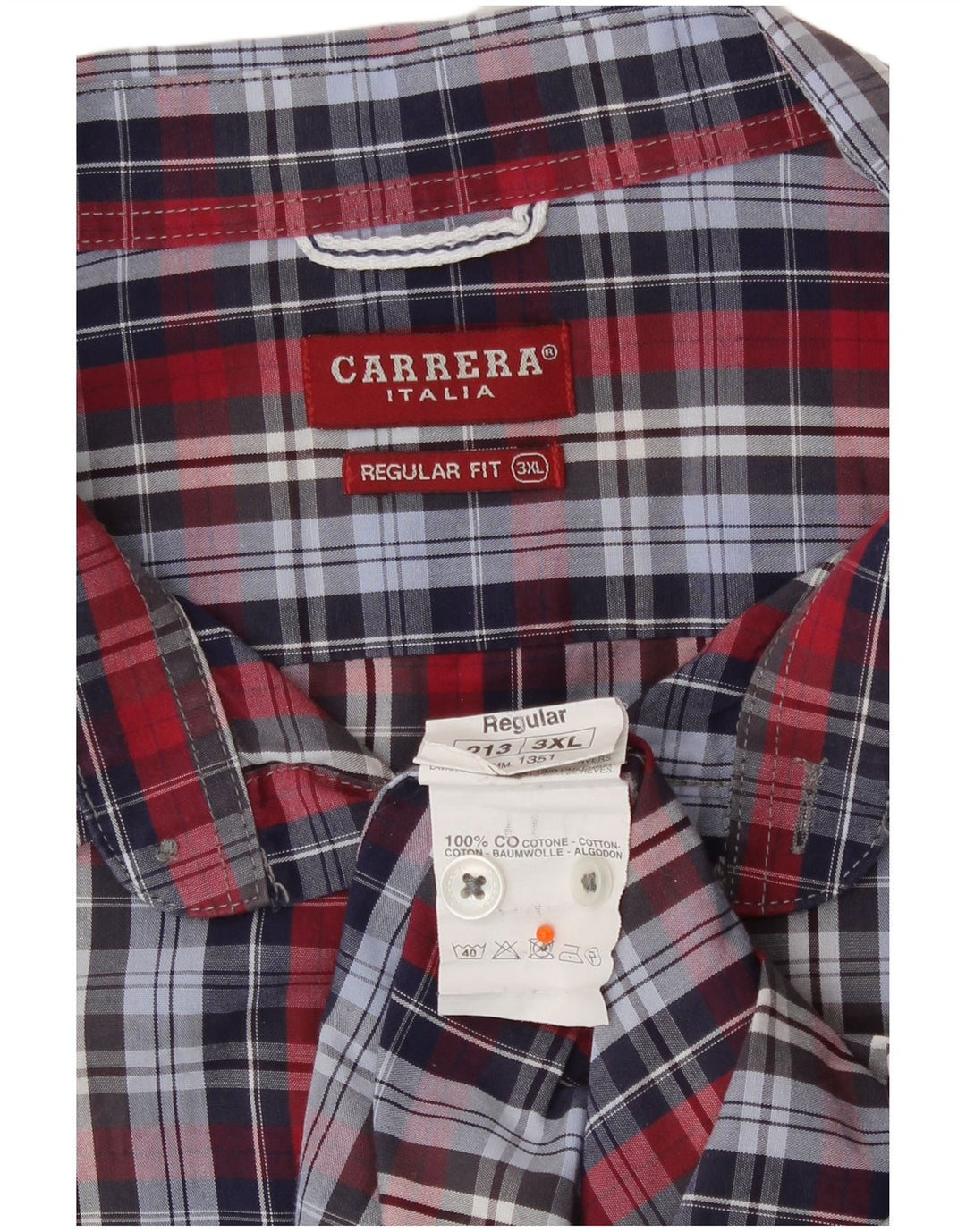 Carrera Herren-Hemd mit normaler Passform, 3XL, mehrfarbig, kariert, Baumwolle