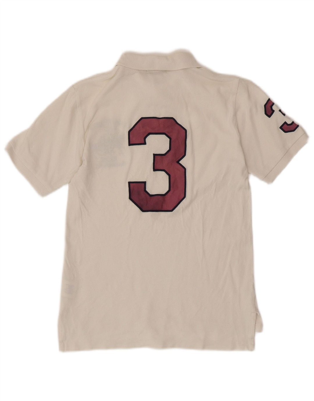 POLO RALPH LAUREN Jungen-Poloshirt mit Grafik, 7–8 Jahre, Größe S, weiße Baumwolle