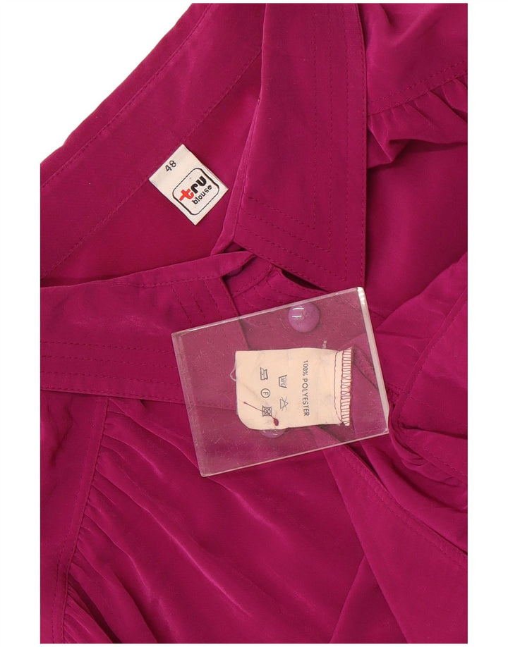 Tru Damen Hemdbluse IT 48 XL Lila Polyester