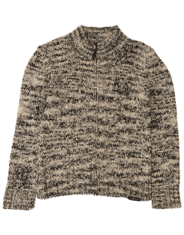 Energie Damen-Cardigan-Pullover UK 18 XL Grau geflecktes Acryl