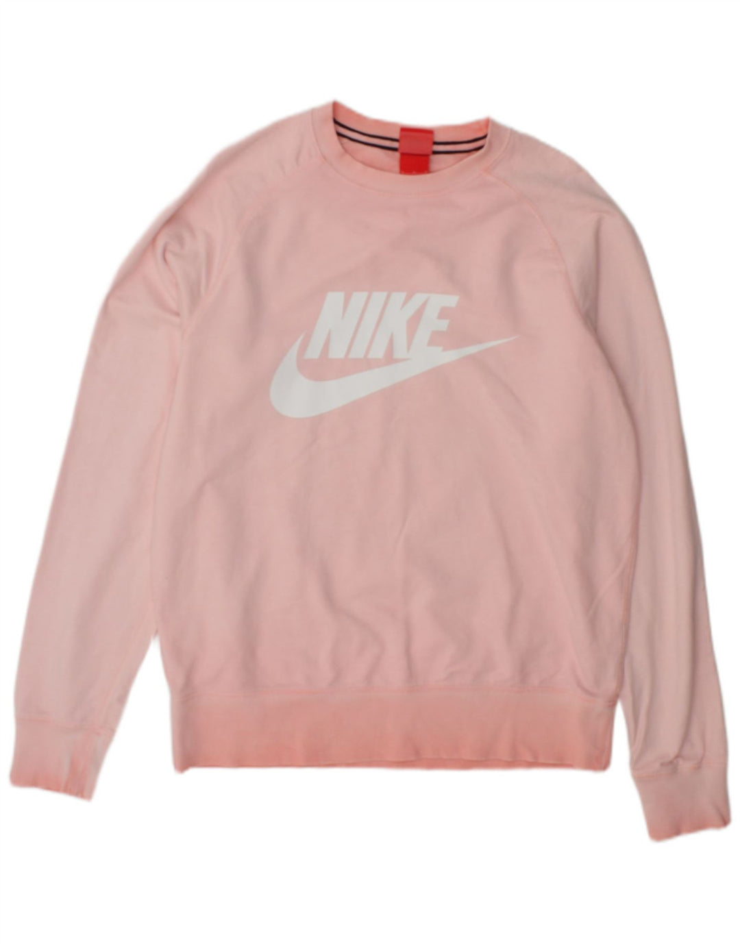 Nike Womens Graphic Sweatshirt Pullover UK 14 Mittelrosa Baumwolle