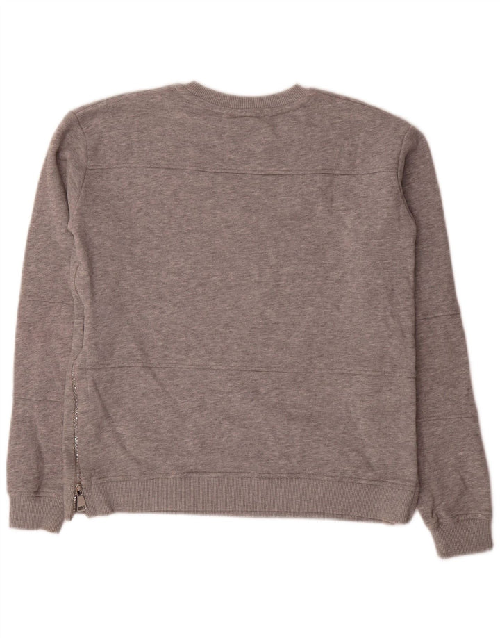Zara Damen Trafaluc Übergroßer Sweatshirt-Pullover UK 10 Small Grau meliert