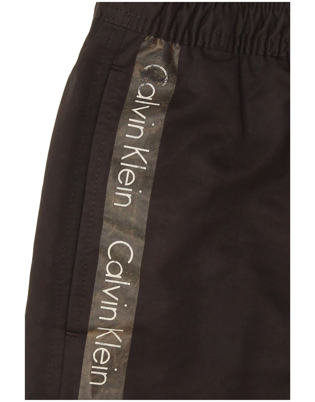 Calvin Klein Herren Badeshorts mit Grafik, Größe S, Schwarz, Polyester