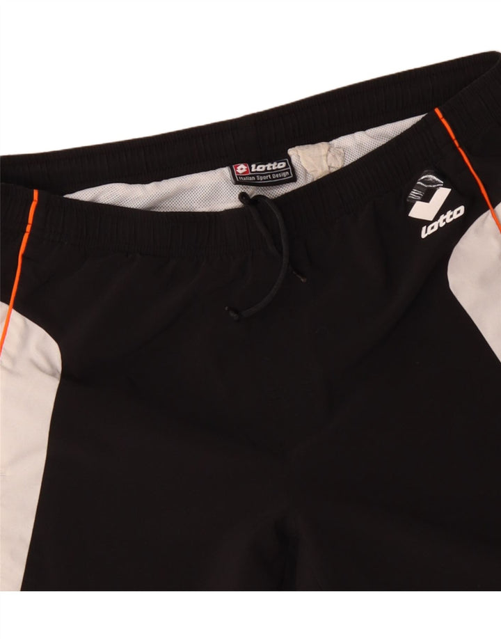 LOTTO Herren-Trainingshose, groß, schwarzes Farbblock-Polyester
