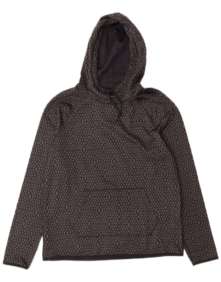 NIKE Mens Therma-Fit Hoodie Jumper Medium Black Spotted Polyester