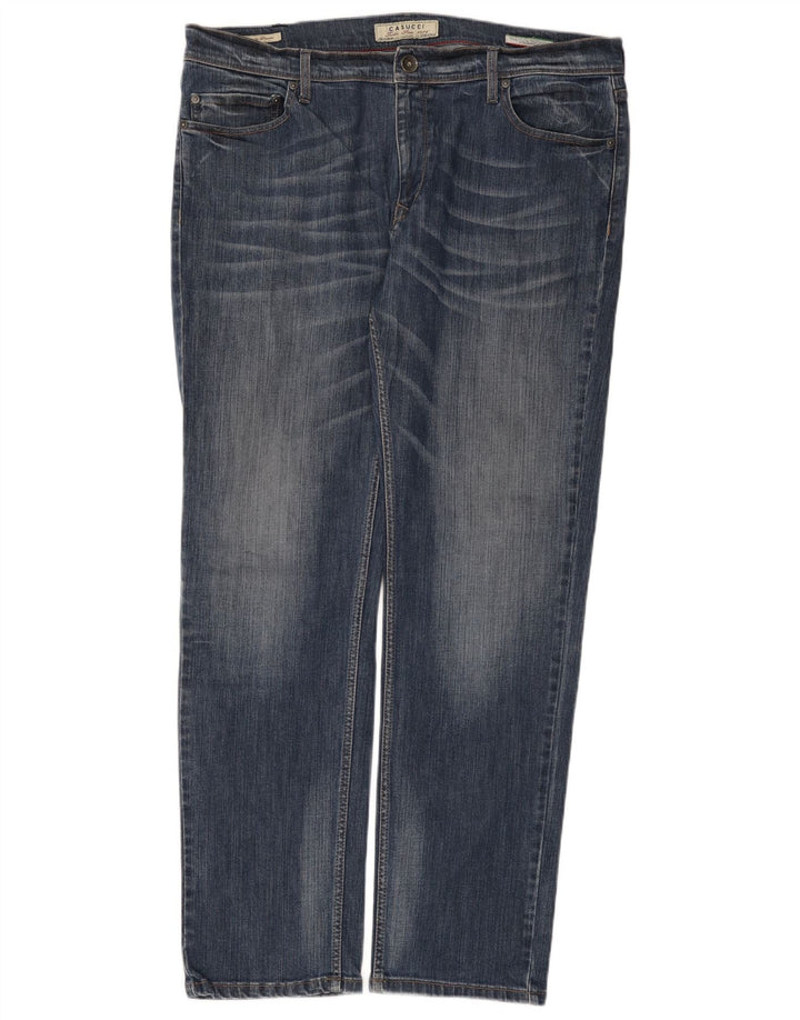 Casucci Herren Straight Jeans W42 L32 Blaue Baumwolle
