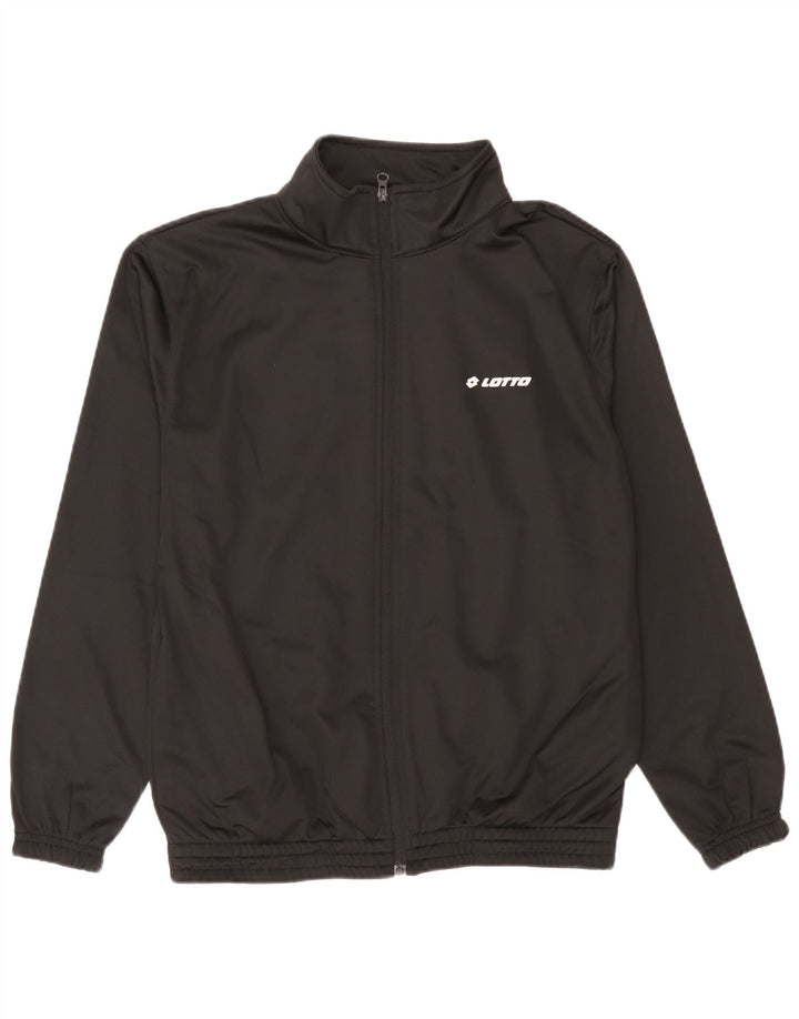 Lotto Herren-Trainingsanzug-Top-Jacke, Mittelschwarzes Polyester