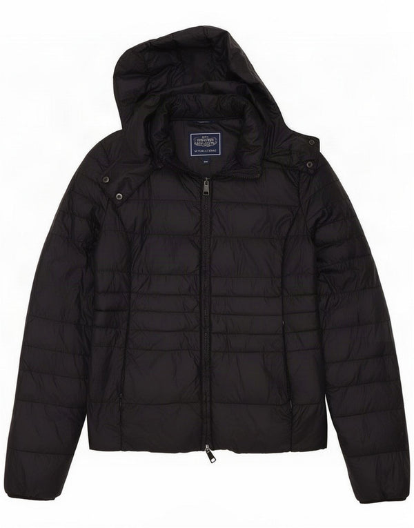 Liu Jo Wattierte Damenjacke mit Kapuze IT 46 Large Marineblau Polyamid