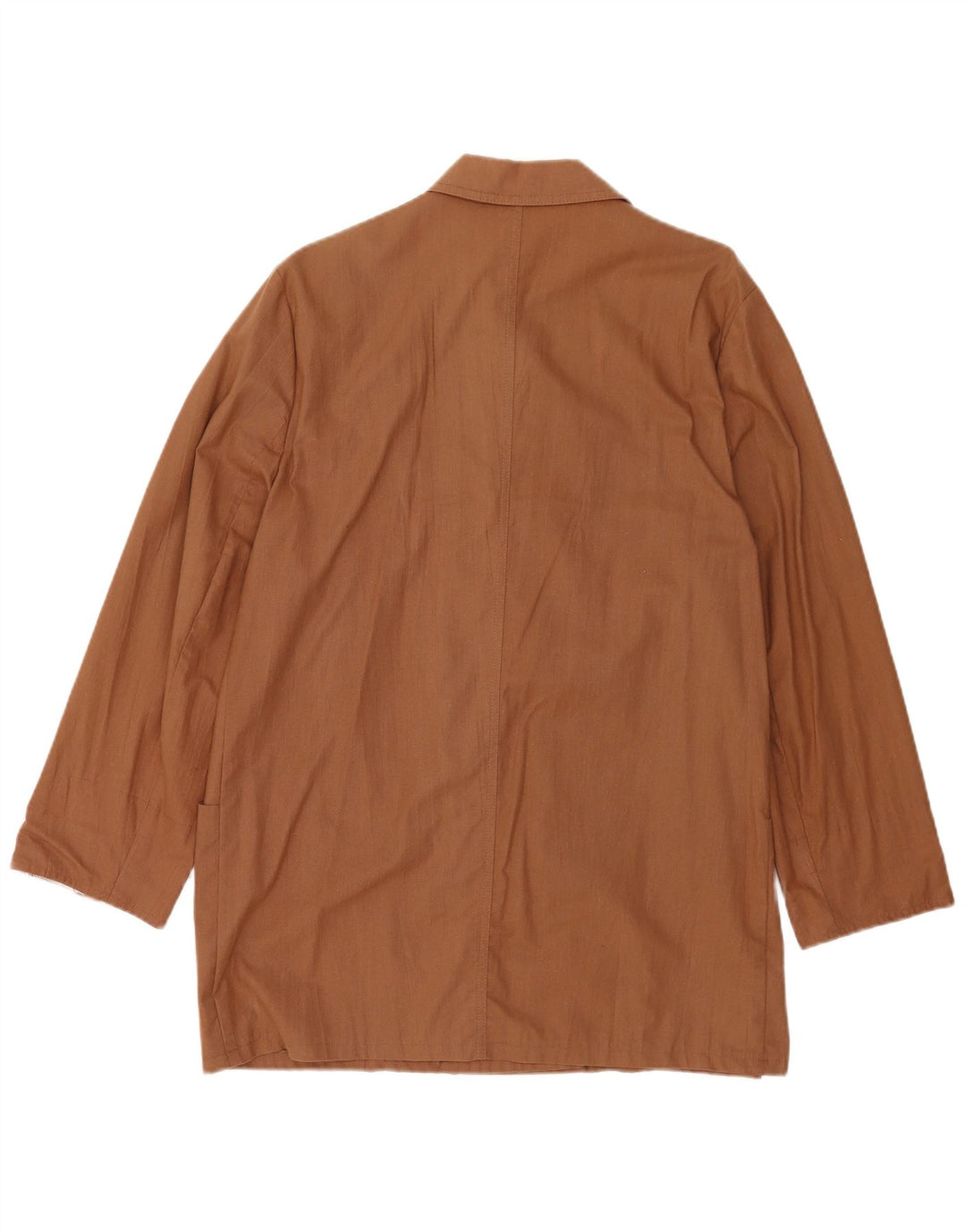 Vintage Damen Zweireihige Blazerjacke UK 18 XL Braune Baumwolle