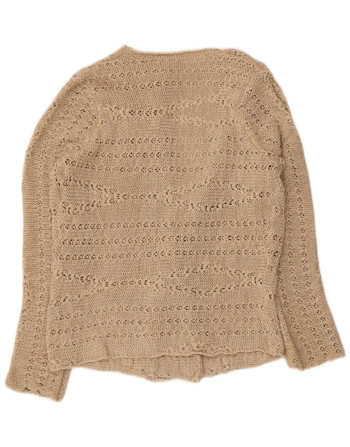 Marks & Spencer Offener Damen-Cardigan-Pullover UK 12 Medium Beige Acryl