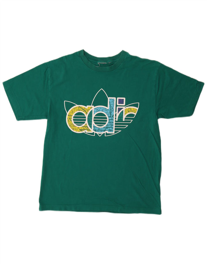 Adidas Herren Grafik T-Shirt Top Mittelgrün