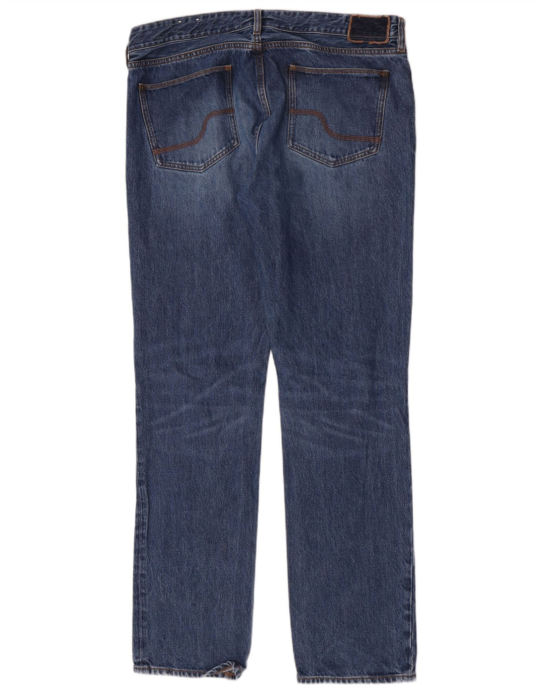 Fat Face Herren Straight Jeans W38 L34 Blaue Baumwolle