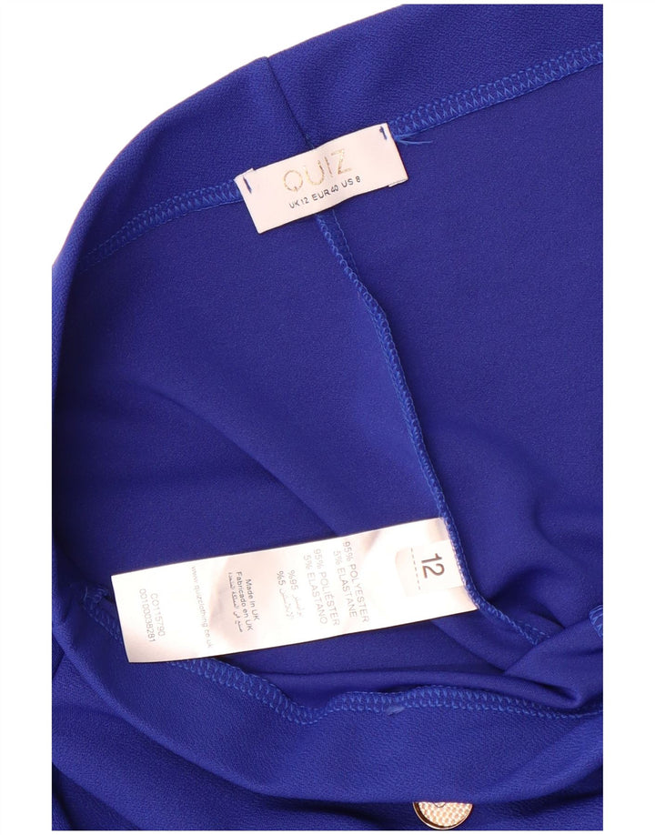 Quiz Gerade Freizeithose für Damen UK 12 Mittel W30 L31 Blau Polyester