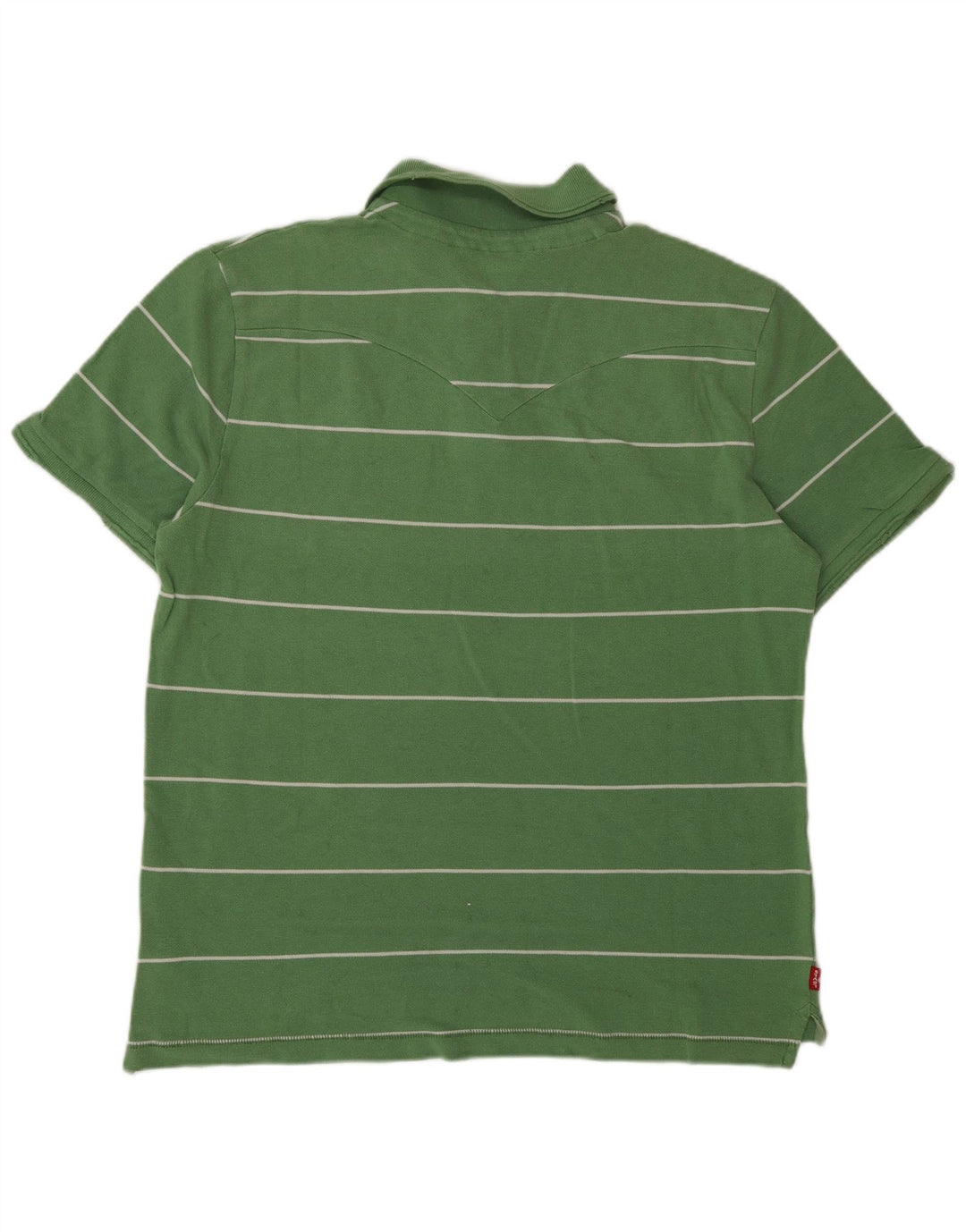 Levi's Herren-Poloshirt mit Grafik, groß, grün gestreift, Baumwolle