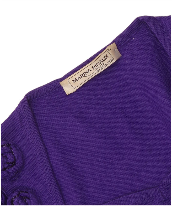 Marina Rinaldi Damen-Pullover mit quadratischem Ausschnitt, Größe 23, Mittelviolett