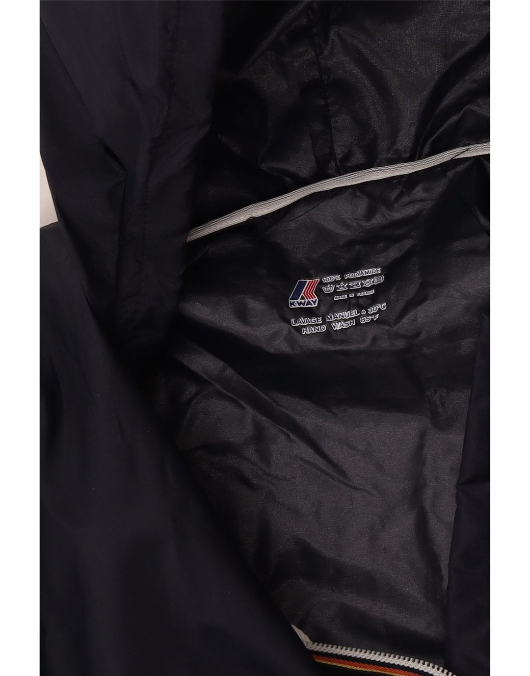 K-Way Herren-Regenjacke mit Kapuze, Größe S, Marineblau, Größe 36, Polyamid